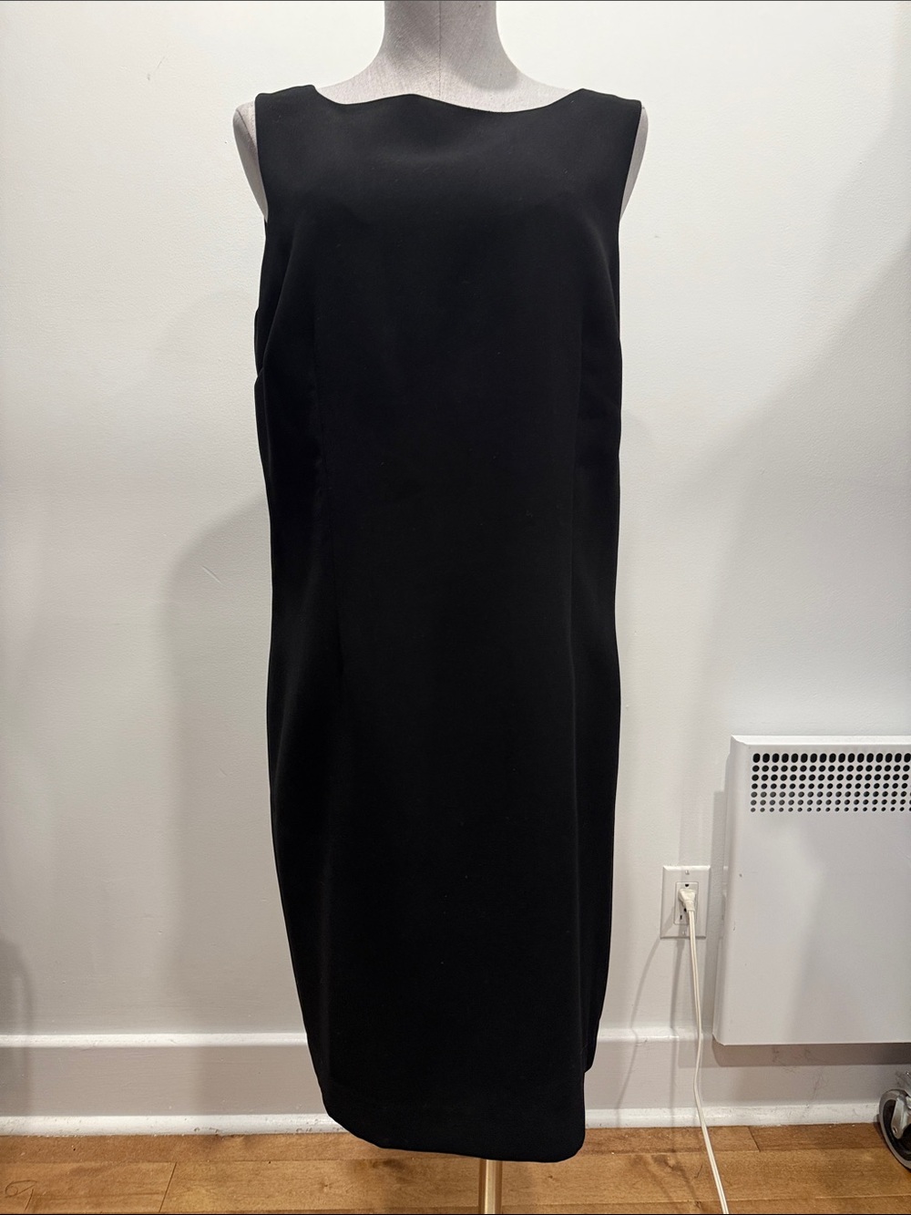 Vintage Pierre Cardin Black Sheath Dress Size 12